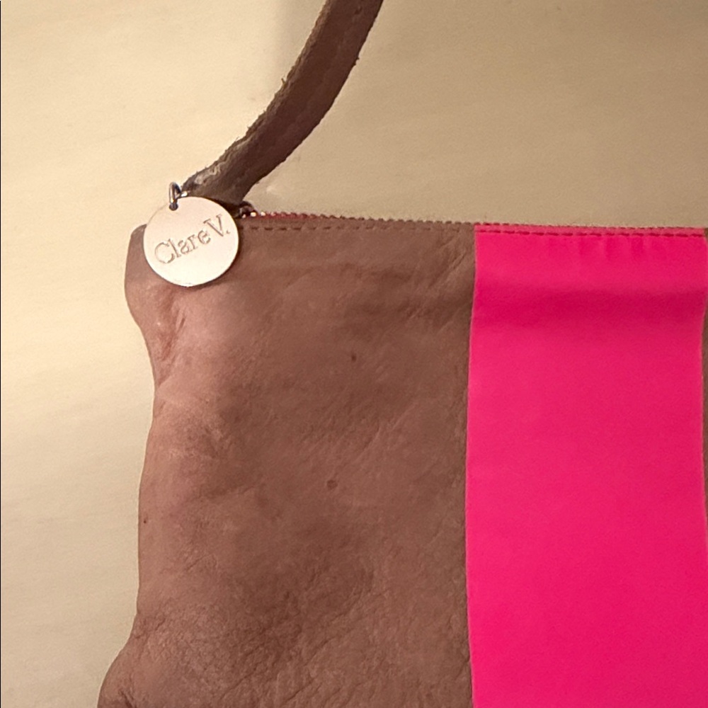 Clare V Tan and Pink Leather Clutch - Picture 4 of 4